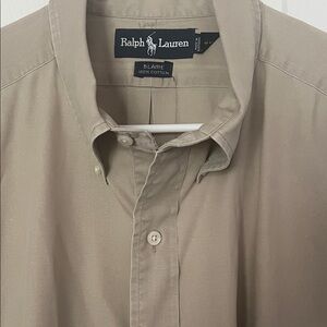 Ralph Lauren Men's Beige Button Down Shirt